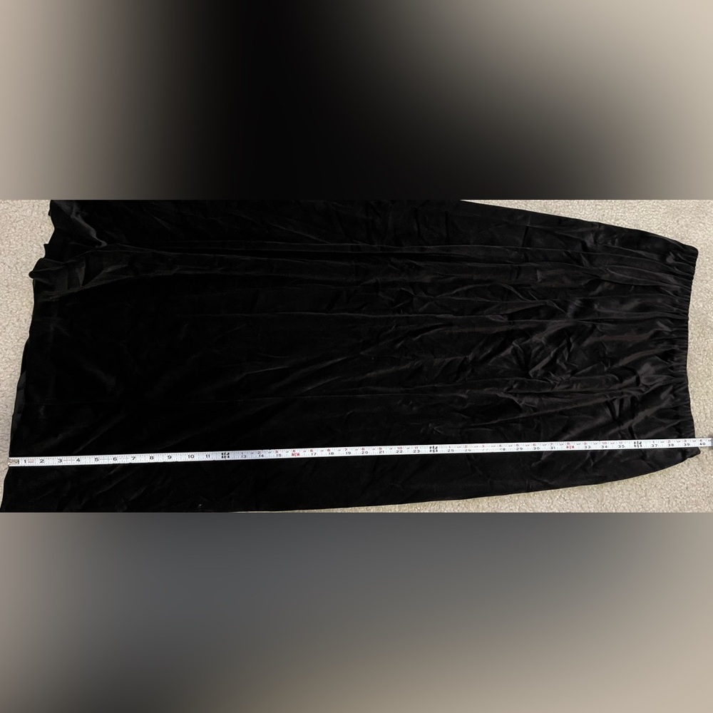 Vintage Black Velvet Maxi Skirt - Picture 4 of 7
